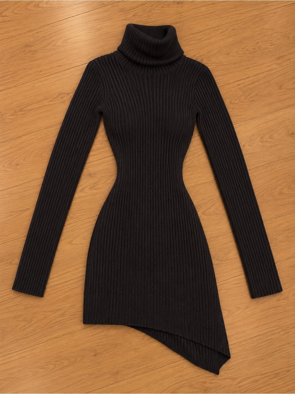 Brown Knit Mini Dress